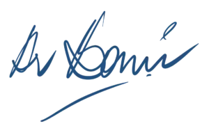 The signature of Dr. Bomi Joseph, Health & Longevity Expert.