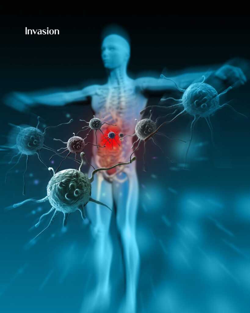 New Definition of Health: A Biological and Evolutionary Perspective 1 Human body under attack by pathogens and antigens, illustrating Dr. Bomi Joseph’s new definition of health as rapid immune response.