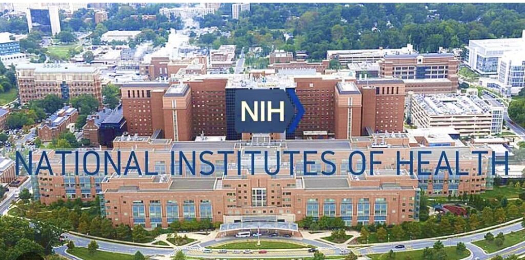 National Institutes of Health headquarters building in Bethesda, Maryland.