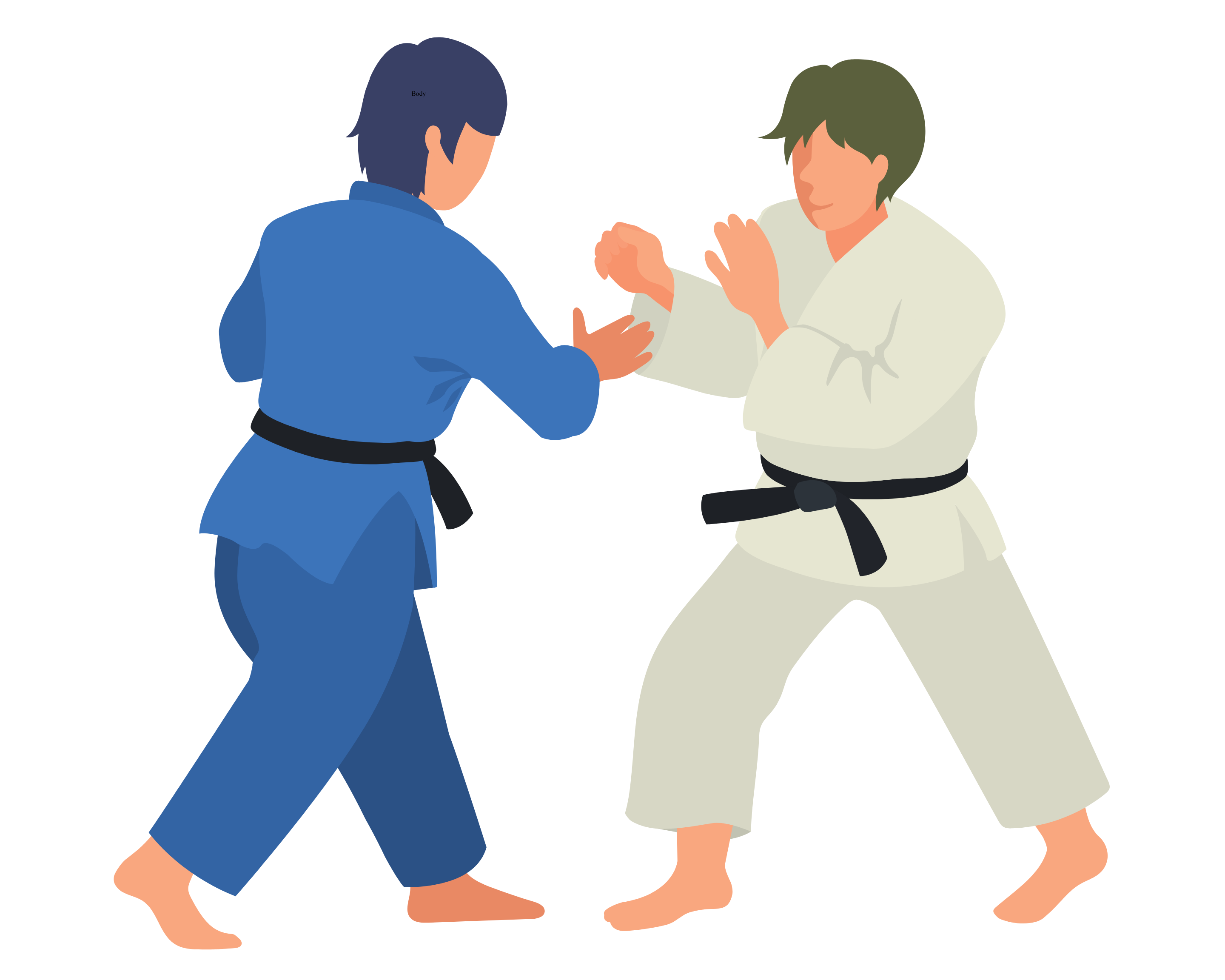 Two martial artists facing each other, representing scientific debate over contested trace elements