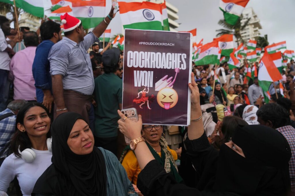 From Soul to Software to System Failure: India After Sixty Years 13 Cockroach Janta Party supporter shouting slogans during youth protests at Jantar Mantar in New Delhi.