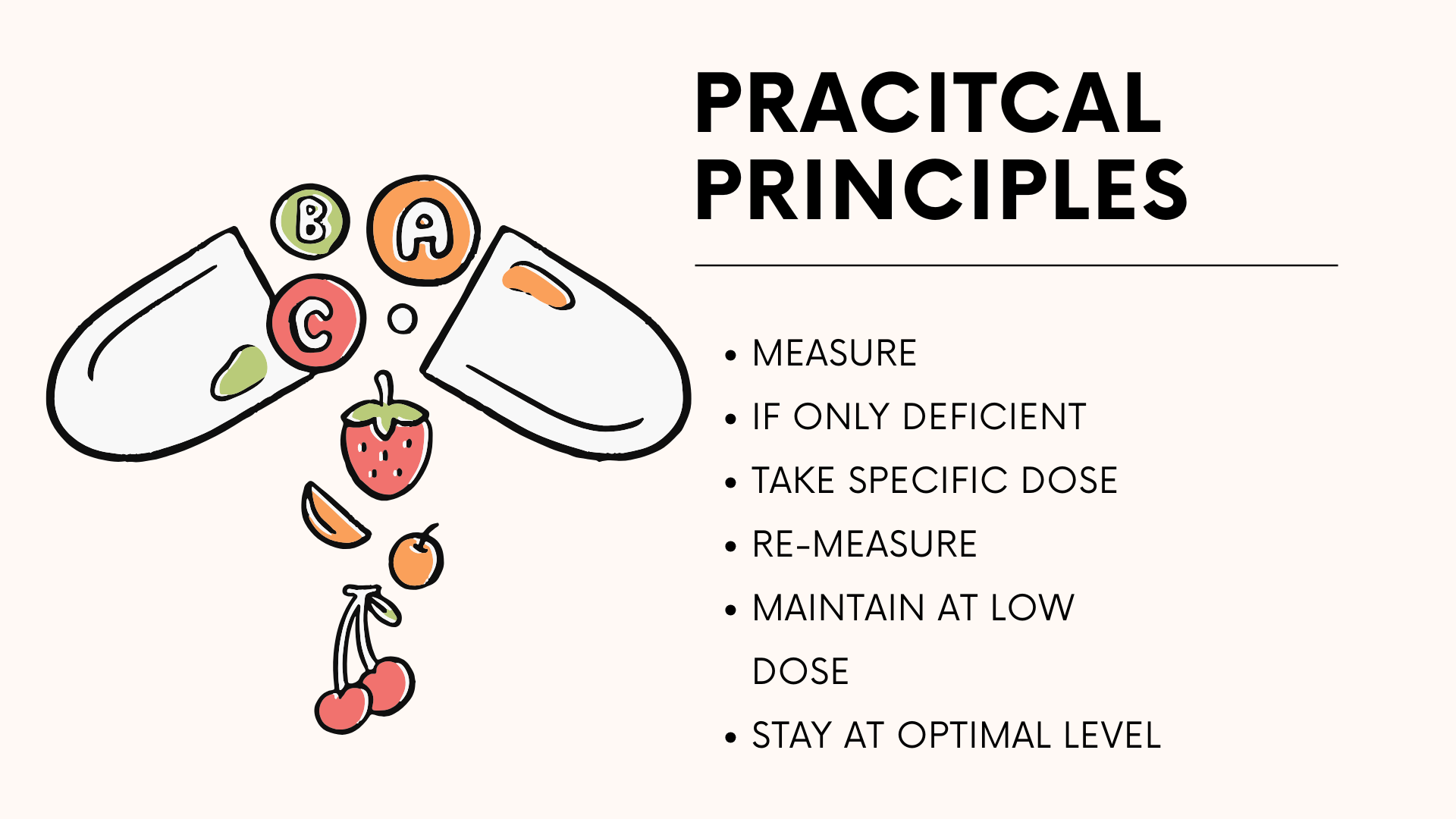 Practical principals and guide to consuming vitamins
